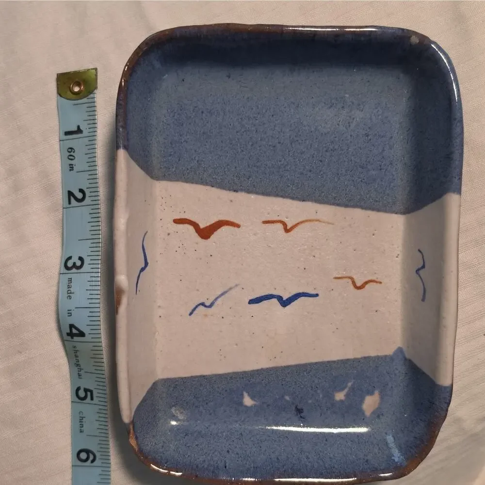 VTG 1985 Jack Fleenor Hillside Pottery Franklin NC Catchall Tray Signed Monogram